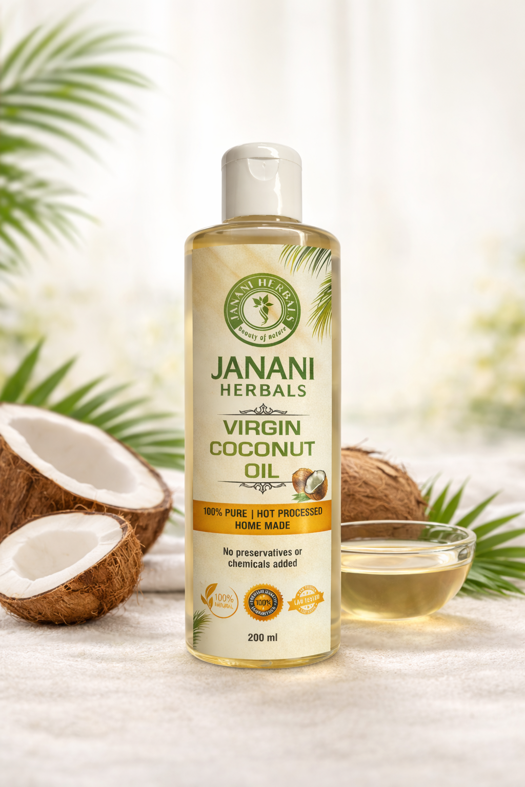 VIRGIN COCONUT OIL 200 ml - HOT PROCESSED